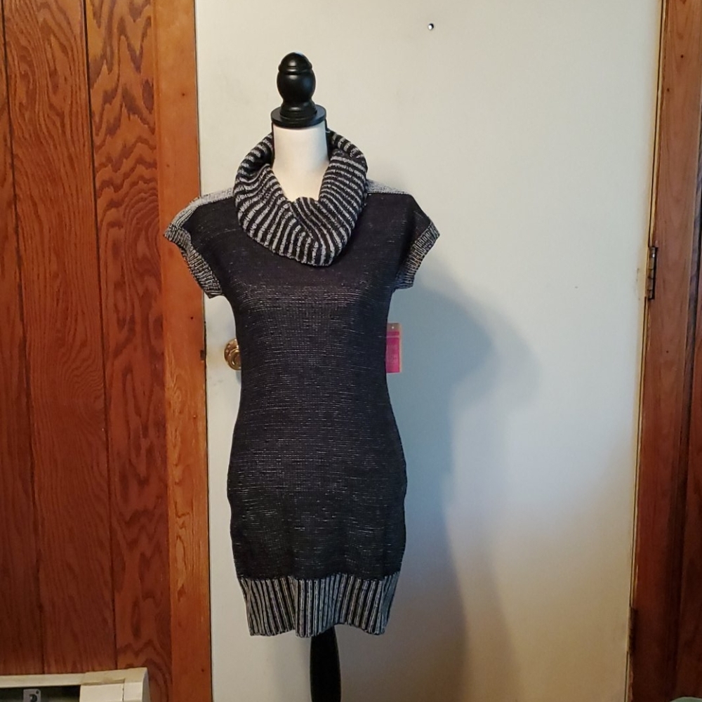 Ardene Black Cowl Neck Tunic/Dress Size Small